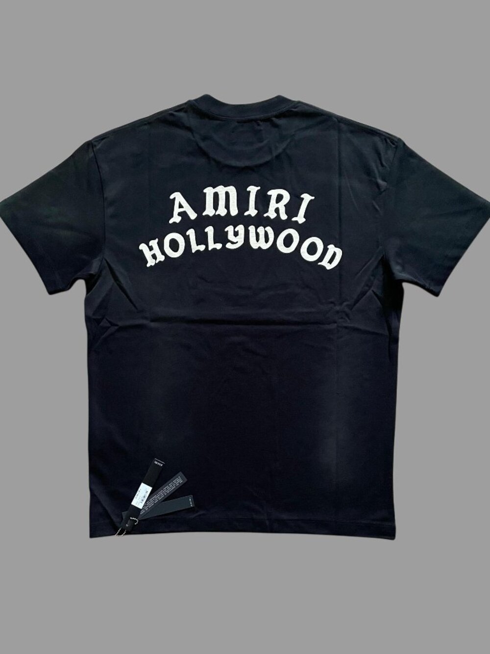 Amiri Hollywood Logo T-Shirt Distressed Dirty Effect Cotton Tee New XL